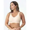 Fornecimento direto da fábrica Amazon sutiã plus size feminino fino de copa cheia transfronteiriço europeu e americano sutiã caído sem aro