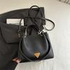Bolsa Feminina Nova de Primavera Moda Bolsa Balde Portátil Texturizada Retrô de Alto Valor Bolsa Transversal de Ombro Único Bolsa Simples de Axila