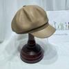 PU couro de metal boina padrão crianças outono e inverno coreano retro pintor britânico octogonal cap língua de pato jornaleiro cap maré