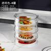 Tapa Tapa para Platos Estante de Almacenamiento Doméstico Transparente Antimosquitos y a Prueba de Polvo Multifuncional Cocina Aislante del Calor Tapa para Platos Multicapa Cubierta para Mesa de Comedor
