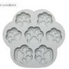 Molde de silicona para pastel de pastel de arroz con 6 garras de gato uniformes, molde para pastel, goteo de pegamento, vela, molde blanco para gelatina, molde de yeso para limosna, pastel, molde para alimentos complementarios