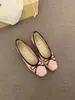 Zapatos Mary Jane de ballet con lazo estilo retro francés para mujer, zapatos planos poco profundos de punta cuadrada, zapatos de otoño para mujer con suelas blandas