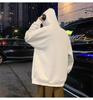 Moletom com capuz masculino forrado de lã engrossado Ins Hong Kong moda outono e inverno casaco 2025 novas roupas de marca de moda solta
