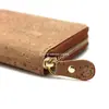 Cartera de RPET con corteza transfronteriza, Cartera con cremallera de corcho de tendencia nacional, Cartera larga de corcho retro, Fábrica personalizada