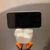Enfeite de pato com dedo do meio, decoração de mesa de pato criativa e engraçada, presente peculiar e engraçado, suporte para celular