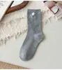 Calcetines de Algodón Nuevos de Media Pantorrilla para Primavera y Otoño con Etiqueta Miu, Estilo Universitario, Calcetines Largos Deportivos Coreanos y Japoneses, Calcetines Rayados para Mujeres