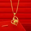 Colgante de Manzana de Oro Arena Vietnamita Cadena para Clavícula de Moda Simple para Mujer Festival Occidental Nochebuena Regalo de Navidad