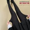 Medias de Algodón Peinado para Mujer, Serie Gris Otoño e Invierno, Patrón de Diamantes Adelgazante de Moda, Estilo Chica Spicy, Leggings Grises de Grosor Medio para Otoño