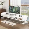 Soporte elevador para monitor de computadora de escritorio para e-sports, estante de escritorio extendido de doble capa con bandeja para teclado