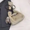 Bolso peludo nuevo muy elegante, bolso tipo chaleco estilo japonés y coreano, bolso de mano de moda simple casual, bolso cruzado de felpa de nicho