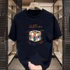 Atacado de fábrica versão coreana de estampa simples figura tendência de verão masculina manga curta Joker solta gola redonda camiseta