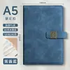 Cuaderno A5 Personalizable con Impresión de Logo, Engrosado con Cierre de Broche, Cuaderno de Oficina para Negocios, Superficie de Cuero Suave, Venta al por Mayor
