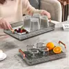 Bandeja para Juego de Té de Lujo Ligero Estante de Almacenamiento para el Hogar Soporte para Tazas Soporte para Tazas de Té Vasos de Vidrio Soporte para Vasos con Drenaje