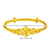 Kaiwei Reunião Romântica Feliz Flor Bauhinia Pulseira Joias Flor Desabrochando Flor de Seis Pétalas Flor de Três Vidas Pulseira de Puxar e Empurrar