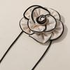 Estilo Princesa Francesa Original Lujo Ligero Versátil Tela Rizo Flor de Cinco Pétalos Cadena de Cuello Hecha a Mano DIY Accesorios