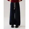 Pantalones de Chándal con Forro de Felpa para Niñas 2025 Invierno Nuevo Estilo Gruesos Calientes Holgados Versátiles Casuales de Pierna Ancha