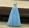 Em Estoque Anel de Metal Borla Franja 6cm Poliéster Algodão Fio Dourado Amarração Borla DIY Acessórios de Puxador de Bolsa Pingente de Borla