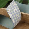 Cuadros bicolor estampados con lazo, accesorios para el cabello, ropa, sombrero de paja, zapatos, caja de regalo con flores, embalaje de flores, cinta de margaritas