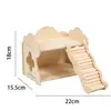 Casa de Escondite de Doble Capa para Hámster Oso Dorado de Venta Caliente Transfronteriza con Escalera de Madera y Nido Villa con Forma de Nube para Decoración de Jaula