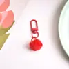Chaveiro de Pingente Criativo Fofo Bola de Pelúcia Acessório DIY com Anel de Conexão Giratório Decoração Versátil para Bolsa