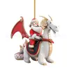 Adornos de Perro Pastor Mascota Papá Noel Árbol de Navidad Acrílico Decoración Plana Conmemorativa Regalo Navideño Xianghong