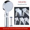 Kit de Cabeça de Chuveiro Chuveiro Pressurizado Chuveiro com Jato de Água Grande Preto Cinco Velocidades Chuveiro Preto Samurai Bico de Chuveiro Transfronteiriço de Fábrica