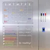 Imán Fuerte para Refrigerador Magnético Tablero Transparente de Acrílico para Notas Mensajes Tablero de Escritura Tablero para Escribir a Mano Tablero de Exhibición Paquete E