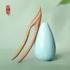 Penteado com grampo de cabelo duplo em U estilo antigo penteado hanfu pauzinhos de madeira de pêssego de alta qualidade grampo de duas hastes adorno de cabeça grampo antigo puxador de cabelo de madeira