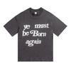 CPFM KANYE renacimiento limitado letra espumosa manga corta FOG americano retro high street suelto pareja camiseta