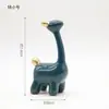 Adornos Creativos y Sencillos de Lujo Ligero Plateado Galvanizado Cerámica Familia de Cuatro Ciervos para Mueble de TV, Vinoteca y Decoraciones de Mesa