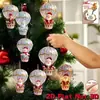 Enfeite de Natal Balão de Ar Quente de Madeira Plano 2D Papai Noel Boneco de Neve Desenhos Animados Decorações Árvore de Feriado Pendurado