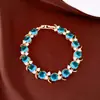 Pulsera de oro real de 18 quilates chapado con cierre redondo de circonita, lujo ligero y sensación de alta gama, joyería para mujer moderna, exquisita y versátil