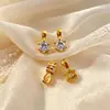 Pingente gota de zircônia, colar de pérolas, pingente gota para pulseira, acessórios para joias DIY