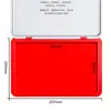 Tampón de Caja Metálica 9893 Tampón Impermeable Rojo Secado Rápido Oficina Financiera Tampón de Tinta Forma Cuadrada Grande