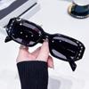 2026 Nuevas Gafas de Sol de Moda Transfronterizas Incrustadas con Diamantes con Protección UV, Montura Cuadrada Pequeña, Diseño Pra, Gafas de Sol de Alta Gama para Mujer