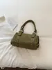 Bolsa para Motocicleta Remache Bolso de Mano Bolsa de Gran Capacidad para Mujer 2026 Nuevo Otoño Bolso de Hombro Texturizado para Viajes Diarios Bolso de Axila