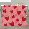 Manta de franela con estampado de frutas, edredón para aire acondicionado, chal, manta para oficina, siesta, toalla informal