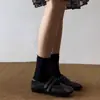 Versión de piel de oveja~zapatos planos retro de velcro para mujer 2026 nuevos zapatos Mary Jane versátiles y cómodos zapatos pequeños de cuero