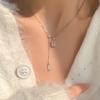 Collar de piedra lunar y aguamarina para mujer, diseño de nicho, colgante ovalado de alta gama, cadena de hueso de serpiente de lujo a la moda, nueva moda