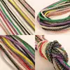 2024 Nuevo Color Dorado Hilo Trenzado de Cuerda de 4 Hilos 5mm DIY Pulsera de Alambre Semi-Terminada Accesorios de Joyería de Cuerda de Cuero