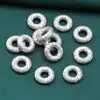 Acessórios de prata esterlina 99% prata pura Xiangyun anel espaçador acessórios retrô desgastado 3D prata maciça DIY material artesanal joias