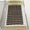Pestañas Florales 5D Marrón Oscuro Mayoreo Estilo Cómico Denso Color Caramelo Racimo Individual Pestañas Postizas Plantadas Sin Caída