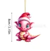 Colgante decorativo de elfo dinosaurio para árbol de Navidad nuevo transfronterizo, plano acrílico, decoración navideña para el hogar, regalo