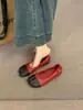 Sapatos de casco de porco retrô 2026 primavera e outono brisa noturna mocassins slip-on de sola macia sapatos rasos baixos para o trabalho com design de bico dividido
