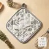 Guantes de cocina para hornear resistentes al calor estilo japonés con estampado floral para venta al por mayor transfronteriza, tapetes para horno aislantes del calor con patrón floral múltiple, almohadillas aislantes del calor resistentes a altas temperaturas