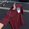 Camiseta Esportiva de Corrida Estilo Americano Transfronteiriça de Manga Curta Secagem Rápida Masculina de Verão Fina com Linha Hasselblad Color Blocking para Uso ao Ar Livre