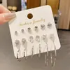 Conjunto de Brincos Estilo Deusa Ins Novo 2025 Brincos Tendência para Mulheres, Versátil, Fashion e Doce