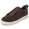 Tendência Retrô Camurça Slip-on Casual Masculino Novo Homem Preguiçoso Sem Cadarço Cano Baixo Deslocamento Diário Fundo Plano Tênis de Board
