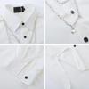 Collar de Metal de Diablo de Moda Camisa Atractiva para Hombre Estilo Hong Kong Calle hiphop Color Sólido Versátil Camisa de Media Manga