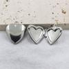 Accesorios de Joyería de Acero Inoxidable Corazón Brillante en Forma de Durazno Corazón Pequeño Colgante Caja de Fotos DIY Creativo Personalizado Colgante Caja de Fotos